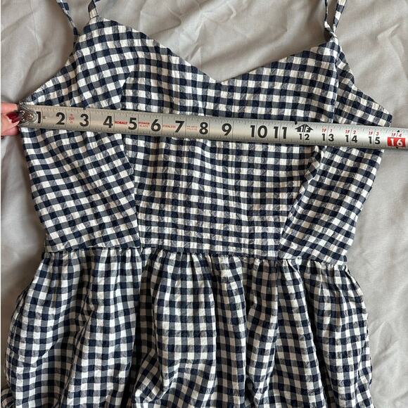 Draper James, Navy/White, Gingham, Lined, Mini Tank Dress- 0/2(Altered) - Picture 6 of 9